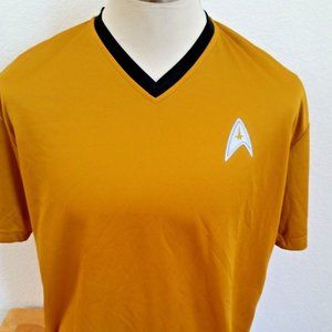 Star Trek V-Neck Shirt, Gold/ Black Trim, James T. Kirk